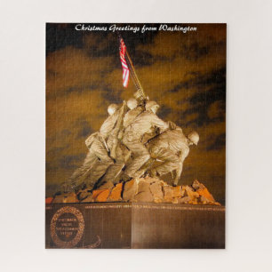 Oorlogsmonument Washington DC.Kerstgroeten Legpuzzel