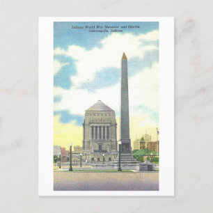 Oorlogsmonumentplein, Indianapolis, Indiana Briefkaart