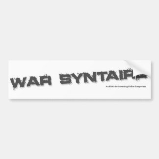 OorlogsSyntaire Bumpersticker