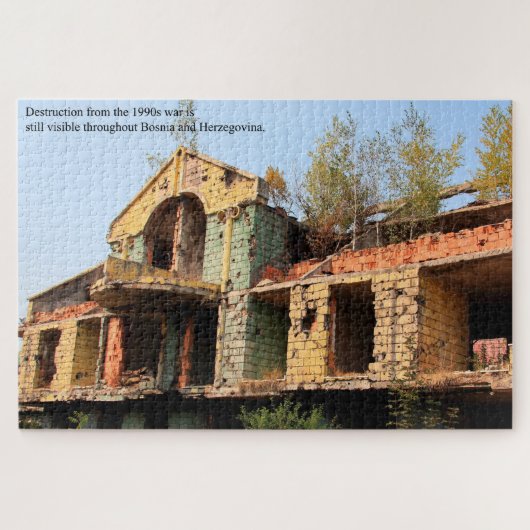 Oorlogstrik in Sarajevo Bosnië Groot Legpuzzel (Horizontaal)