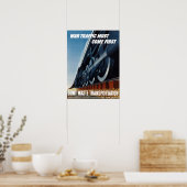 Oorlogsverkeer moet eerst komen poster (Keuken)