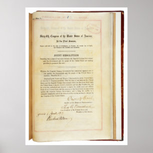 Oorlogsverklaring tegen Duitsland van 5 april 1917 Poster