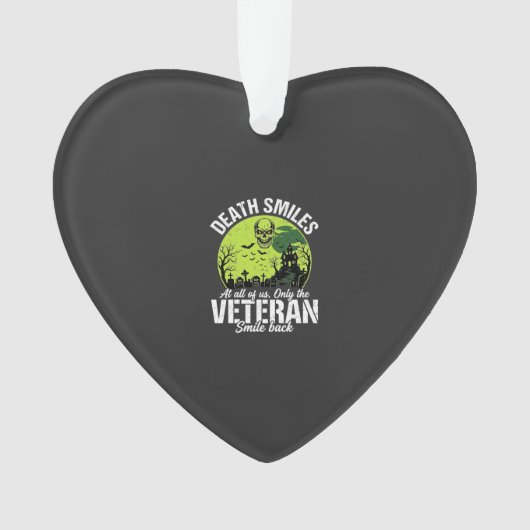 Oorlogsveteraan Dood Lacht Halloween-ontwerp_1 Ornament (voorkant)