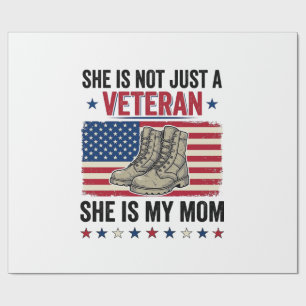 Oorlogsveteraan Moeder Patriottische Militaire Laa Cadeaupapier