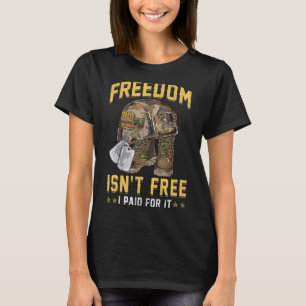 Oorlogsveteranen Vrijheid is niet vrij, ik heb erv T-shirt