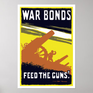 Oorlogsvijvers voeden de Pistolen — WW1 Poster