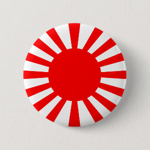Oorlogsvlag van het Japans Keizerlijk Leger Ronde Button 5,7 Cm