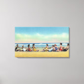  oorlogszucht op het strand canvas afdruk (Voorkant)