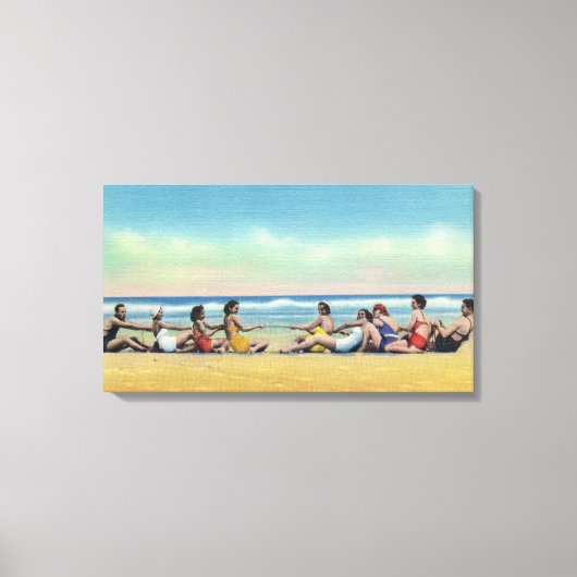 oorlogszucht op het strand canvas afdruk (Voorkant)