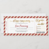 Oorpiercing kerstcadeaubon kaart (Voorkant)