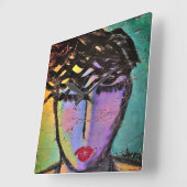 Oorspronkelijk Abstract schilderen Vierkante Klok (Hoek)