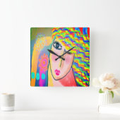 Oorspronkelijk Abstract schilderen Vierkante Klok (Huis)