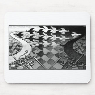 Oorspronkelijk beroemde tekening "dag en nacht" muismat
