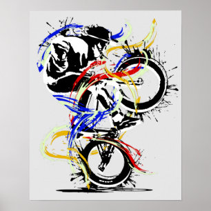 Oorspronkelijk Bmx Flatland Bmx-Poster Poster