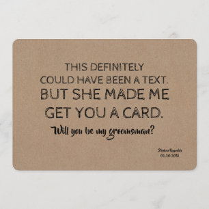 Oorspronkelijk creatieve en grappige BRUIDSKNECHT Kaart