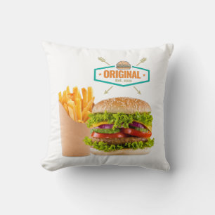 Oorspronkelijk fastfoodontwerp. kussen