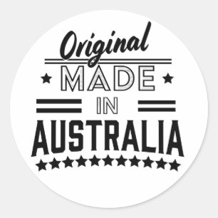Oorspronkelijk gemaakt in Australië Ronde Sticker