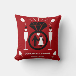 Oorspronkelijk grappig Verloving Gefeliciteerd Cad Kussen