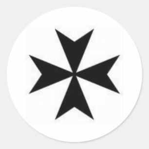 Oorspronkelijk Maltees Kruis Ronde Sticker