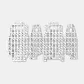 Oorspronkelijk ontwerp zwarte en witte Domino-symb Bedankdoosjes (Uitgevouwen)