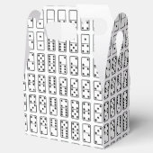 Oorspronkelijk ontwerp zwarte en witte Domino-symb Bedankdoosjes (Geopend)