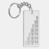Oorspronkelijk ontwerp zwarte en witte Domino-symb Sleutelhanger (Voorkant Links)