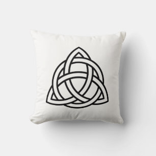 Oorspronkelijk pictogram Celtic Triquetra Knot zwa Kussen