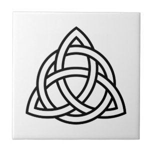 Oorspronkelijk pictogram Celtic Triquetra Knot zwa Tegeltje