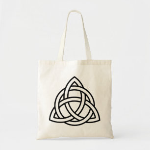 Oorspronkelijk pictogram Celtic Triquetra Knot zwa Tote Bag