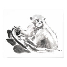 Oorspronkelijk Poster met asschilderende aap