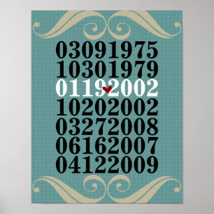 Oorspronkelijk Poster speciale data