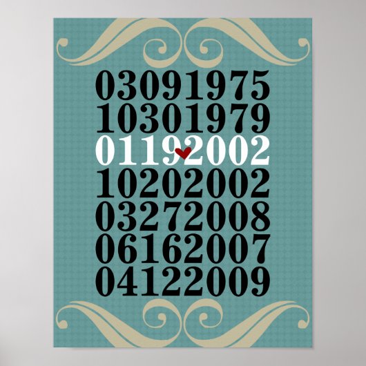 Oorspronkelijk Poster speciale data (Voorkant)