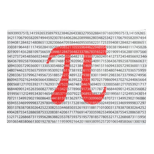 Oorspronkelijk rood getal pi dag wiskundig symbool kussensloop (Achterkant)