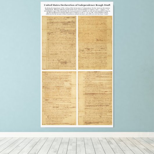 OORSPRONKELIJK Ruw Ontwerpverklaring van onafhanke Canvas Afdruk (Insitu (Houten vloer))