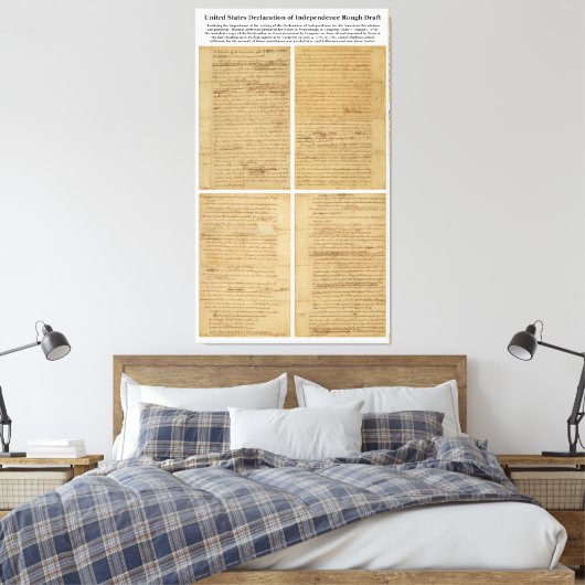 OORSPRONKELIJK Ruw Ontwerpverklaring van onafhanke Canvas Afdruk (Insitu (Slaapkamer))