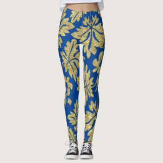 Oorspronkelijk schattig patroon van de gouden bloe leggings