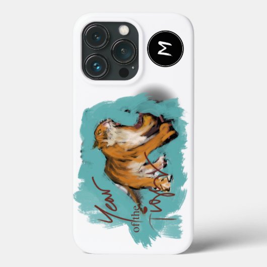 Oorspronkelijk schilderen Chinese tijgerjaarsnaam Case-Mate iPhone Case (Achterkant)