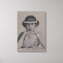 Oorspronkelijk schilderen van Silent Film Star