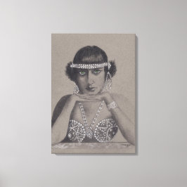 Oorspronkelijk schilderen van Silent Film Star Canvas Afdruk