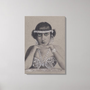 Oorspronkelijk schilderen van Silent Film Star Canvas Afdruk