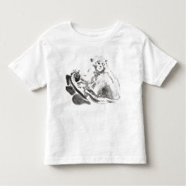 Oorspronkelijk schilderende Chinese aap jaar 2016 Kinder Shirts