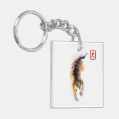 Oorspronkelijk schilderende Chinese tijger jaar M Sleutelhanger (Voorkant Links)