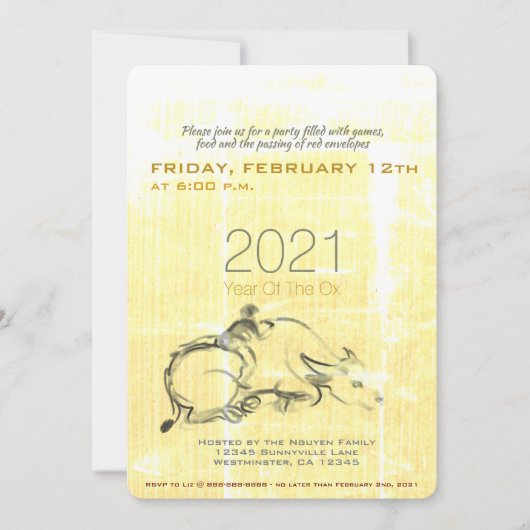 Oorspronkelijk schilderende waterbuffel Kind Ox Ja (Voorkant)