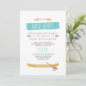 Oorspronkelijk thema | Moderne huwelijksuitnodigin Kaart (Staand voorkant)