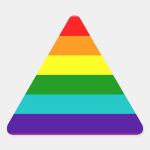 Oorspronkelijke 8-band LGBT Gay Pride Rainbow-vlag Driehoek Sticker