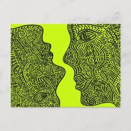 Oorspronkelijke abstracte kunst briefkaart