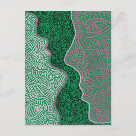 Oorspronkelijke abstracte kunst briefkaart