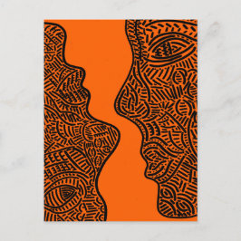 Oorspronkelijke abstracte kunst briefkaart