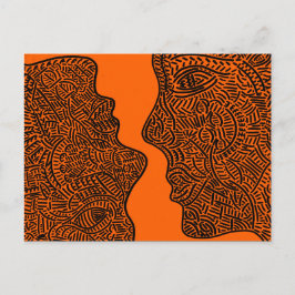 Oorspronkelijke abstracte kunst briefkaart