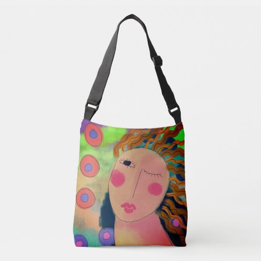 Oorspronkelijke Abstracte kunst Crossbody Tas (Voorkant)